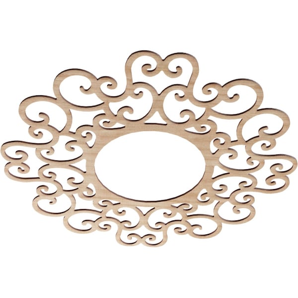 Reims Wood Fretwork Pierced Ceiling Medallion, Alder, 32OD X 12 1/4ID X 1/4T